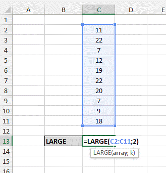 LARGE function - 2